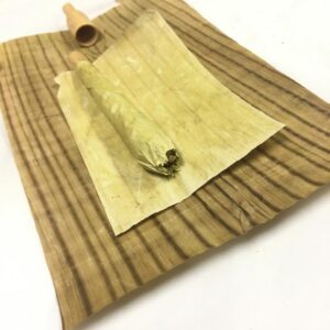 4” by 6” cured rolling leaf of banana unpackaged